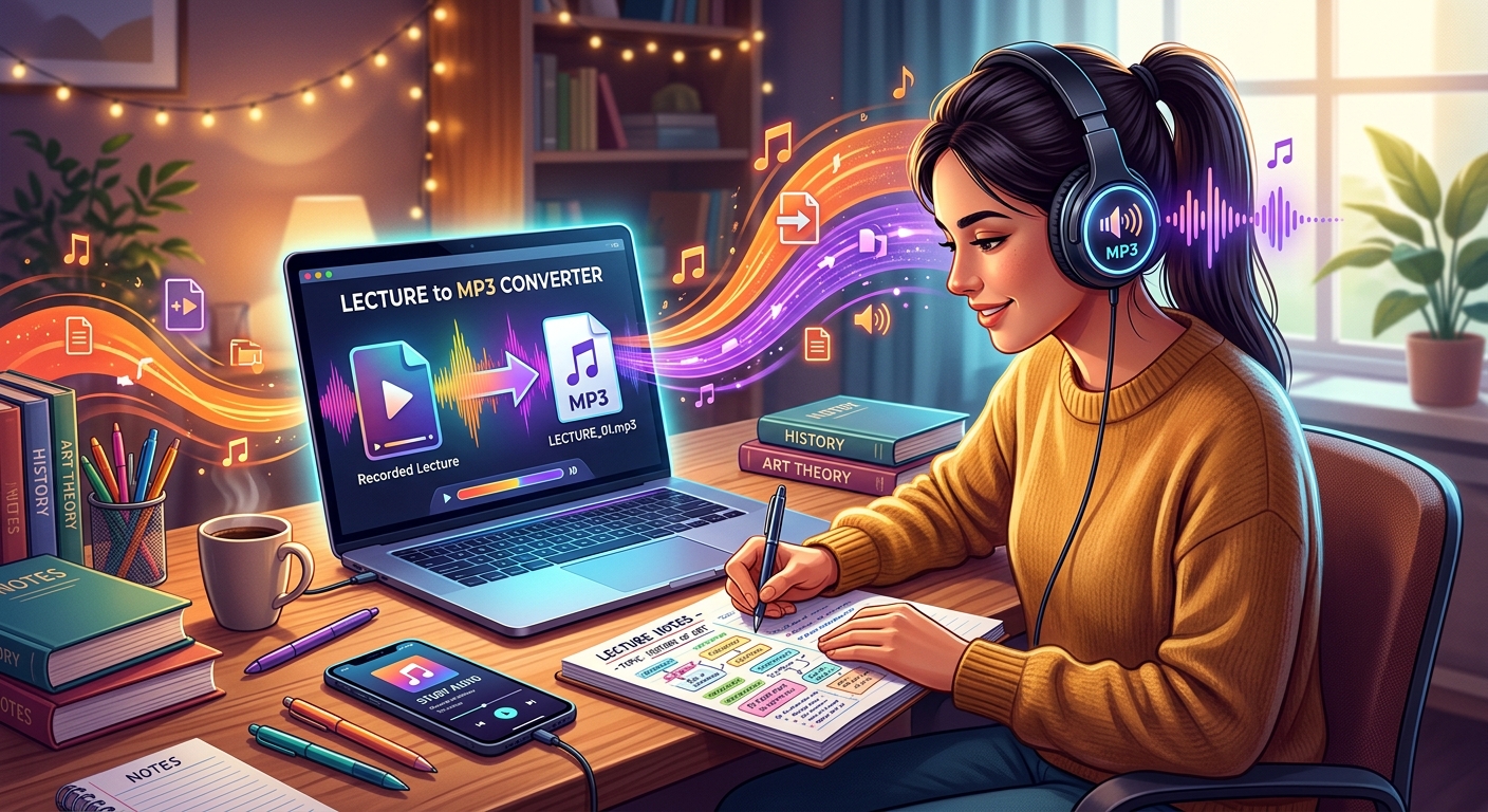 How to Convert Recorded Lectures to MP3 for Listening and Study Notes